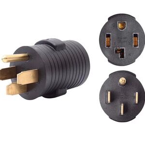 ONETAK NEMA 14-50P to 14-30R Compact 120V/240V 50 Amp 4 Prong Male Plug to 30 Am